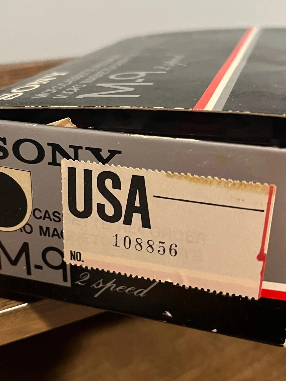 🌸 Vintage Sony MicroCassette Recorder M9 2 Speed - Black & Red